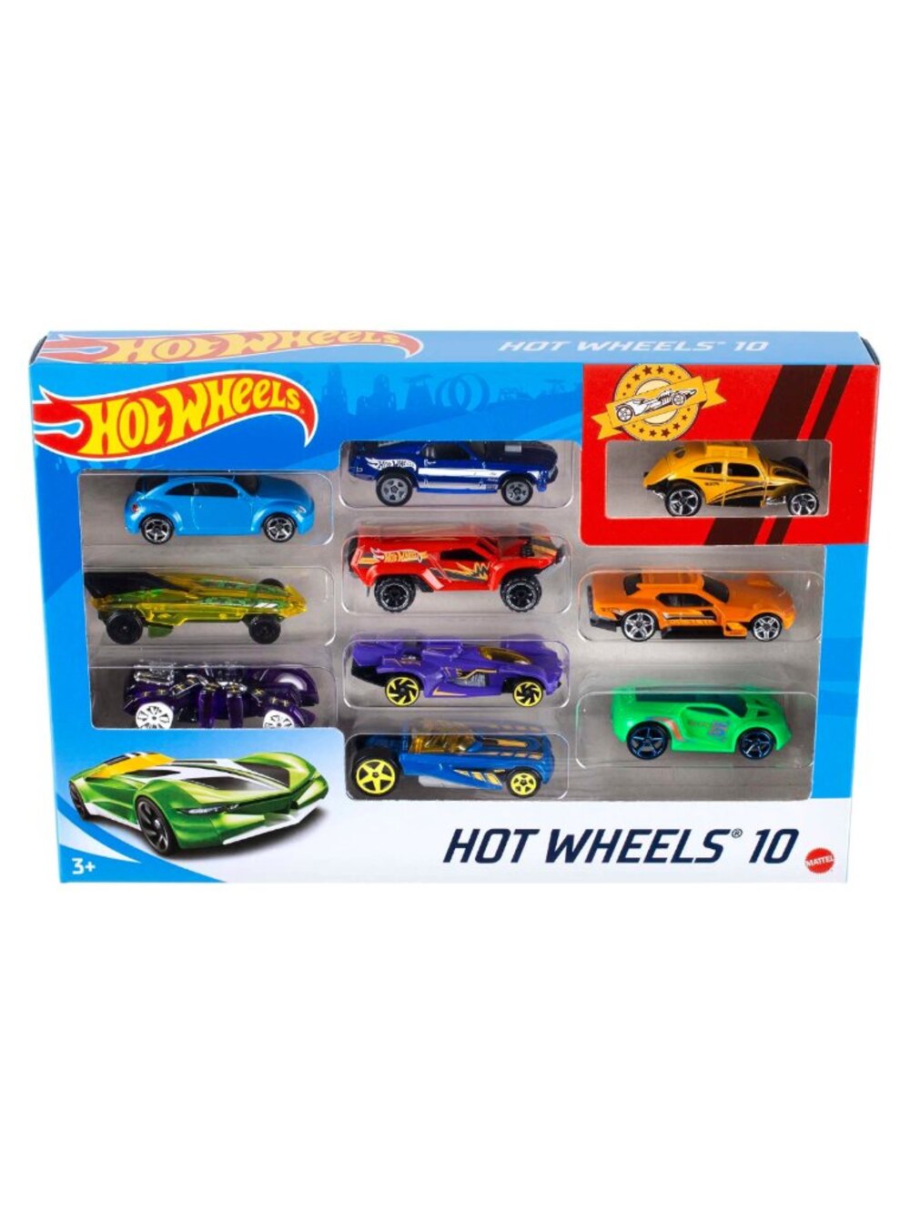 Hot Wheels 10-Pack Die-Cast Cars 1:64 Scale Collectible Toy Set